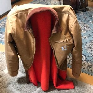 Carhartt Men’s Duck Detroit Jacket Brown/Tan Size Medium.